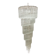 Clear quadriedro murano glass twister chandelier