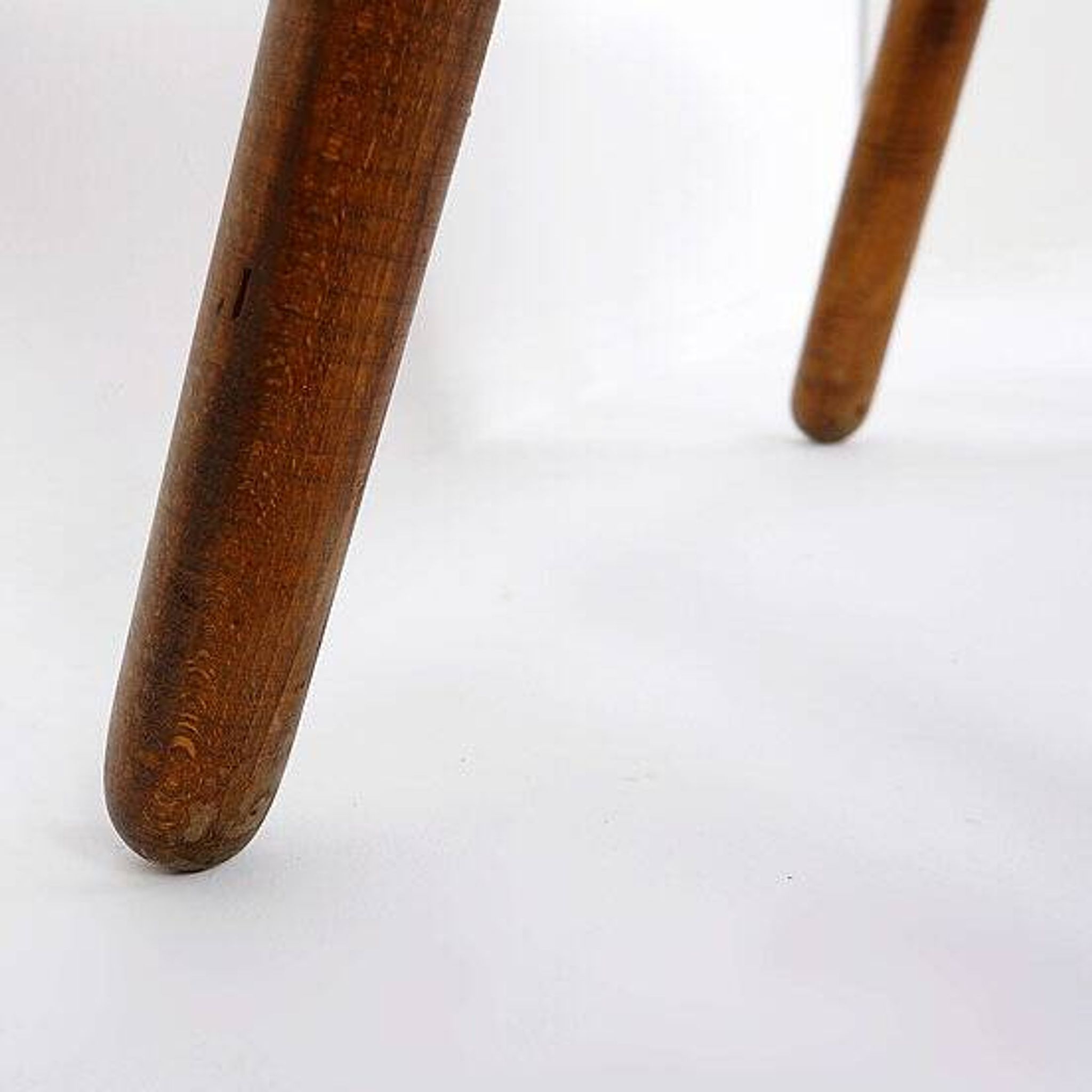 Vintage Brutalist coffee table / Side table in solid wood - 1960s