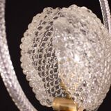 Midcentury Shell Trasparent Murano Glass Chandelier by Barovier e Toso, 194