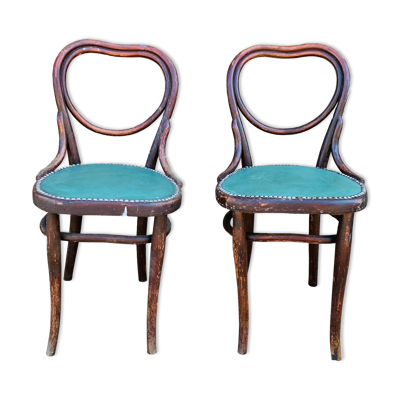 Paire de chaises Thonet n°28 modèle cœur fin XIXème
