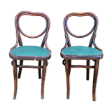 Pair of chairs Thonet n°28 model heart late nineteenth