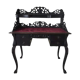 Elegant Victorian Black and Red Desk, Writing Table, Secretaire