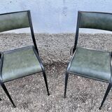 Series of 6 Industrial School Chairs - stackable