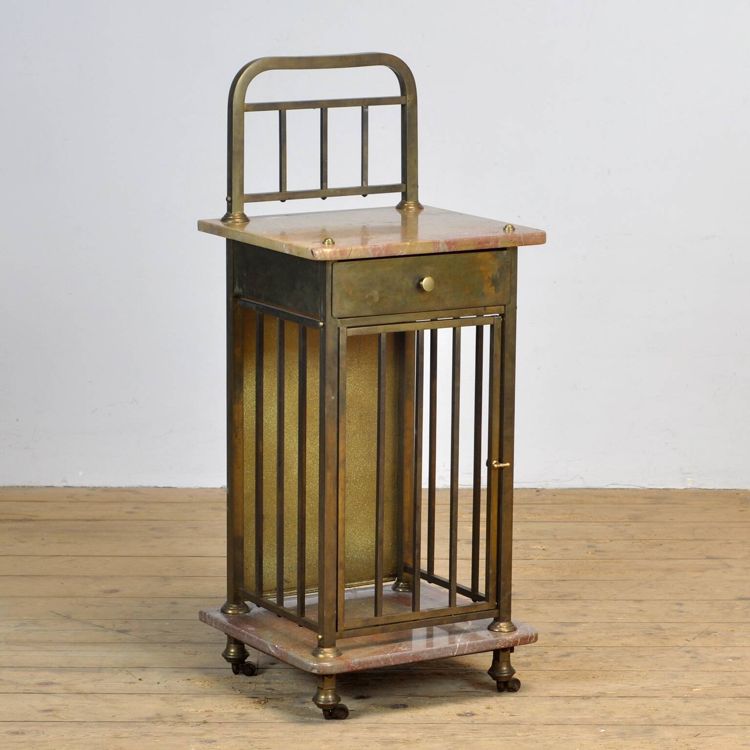 Set Of Marble And Brass Nightstands, 1880's