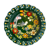 Saladier alsacien vintage aux fleurs et oiseau