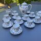 Porcelain coffee service Bernardaud model Chateaubriand Limoges