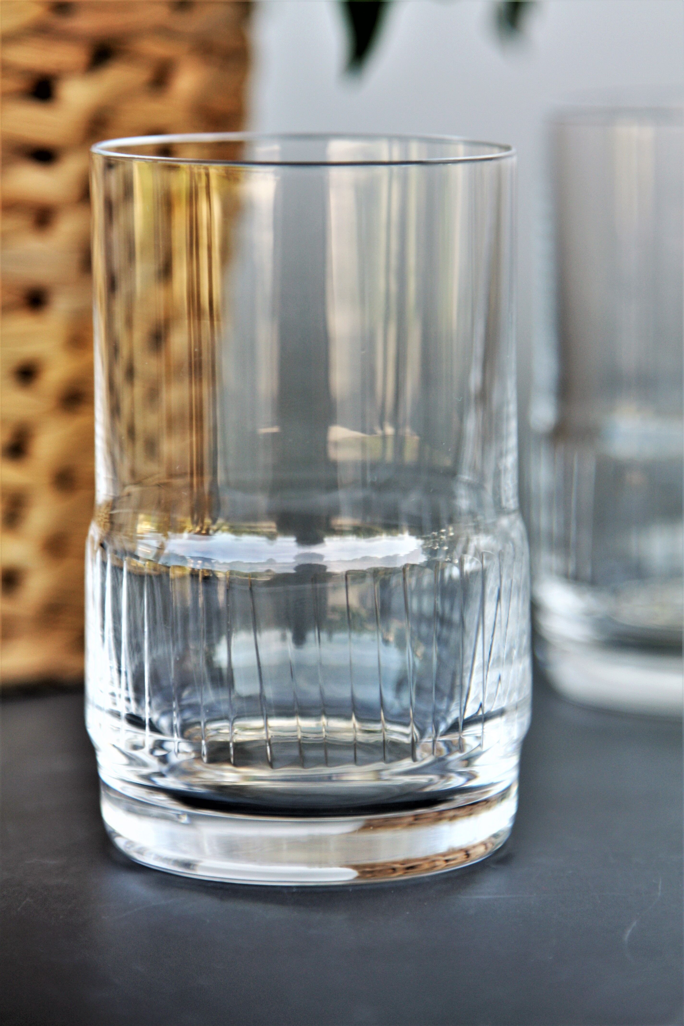 Set 4 crystal whisky glasses St Louis model Space, 1970s