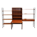 Vintage modular teak office bookcase