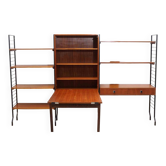 Bibliothèque bureau vintage modulaire en teck
