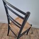 Vintage chairs with woven rope seats, antique seating furniture