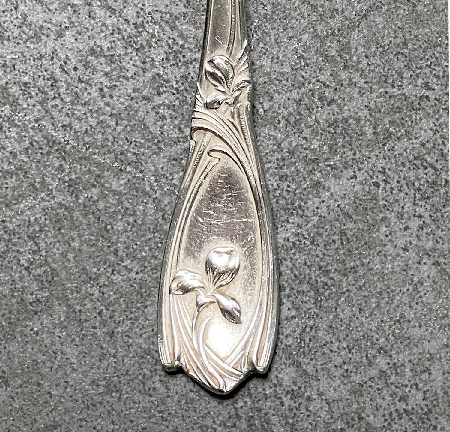 6 Art Nouveau teaspoons