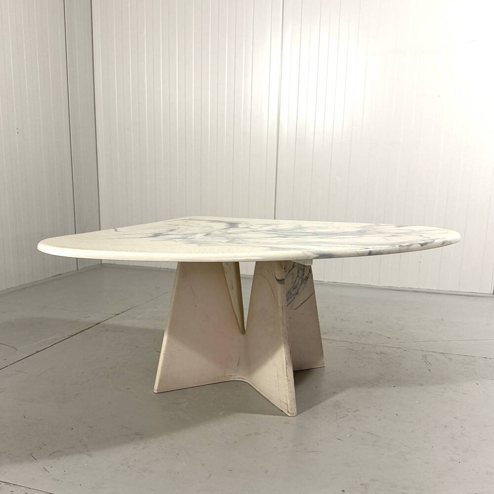 Artificial marble coffee table side table 1980’s