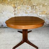 Extendable Scandinavian style dining table with double elongations by Maison Ducau, Circa 1970