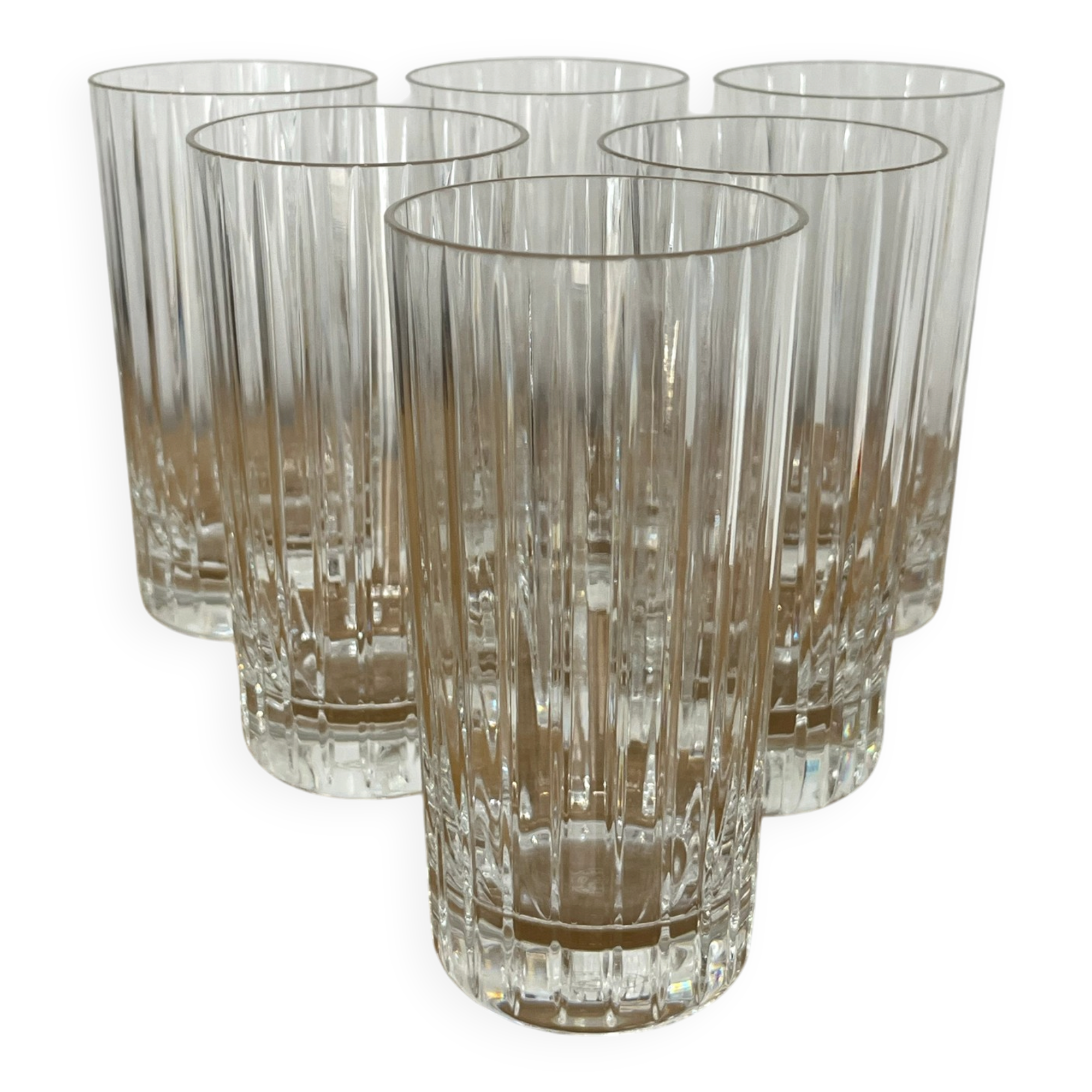 Set of 6 Baccarat "Harmonie" tankards.