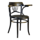 Office Armchair No. 6 E ZP by Fischel, 1910, Bistro type, wooden seat