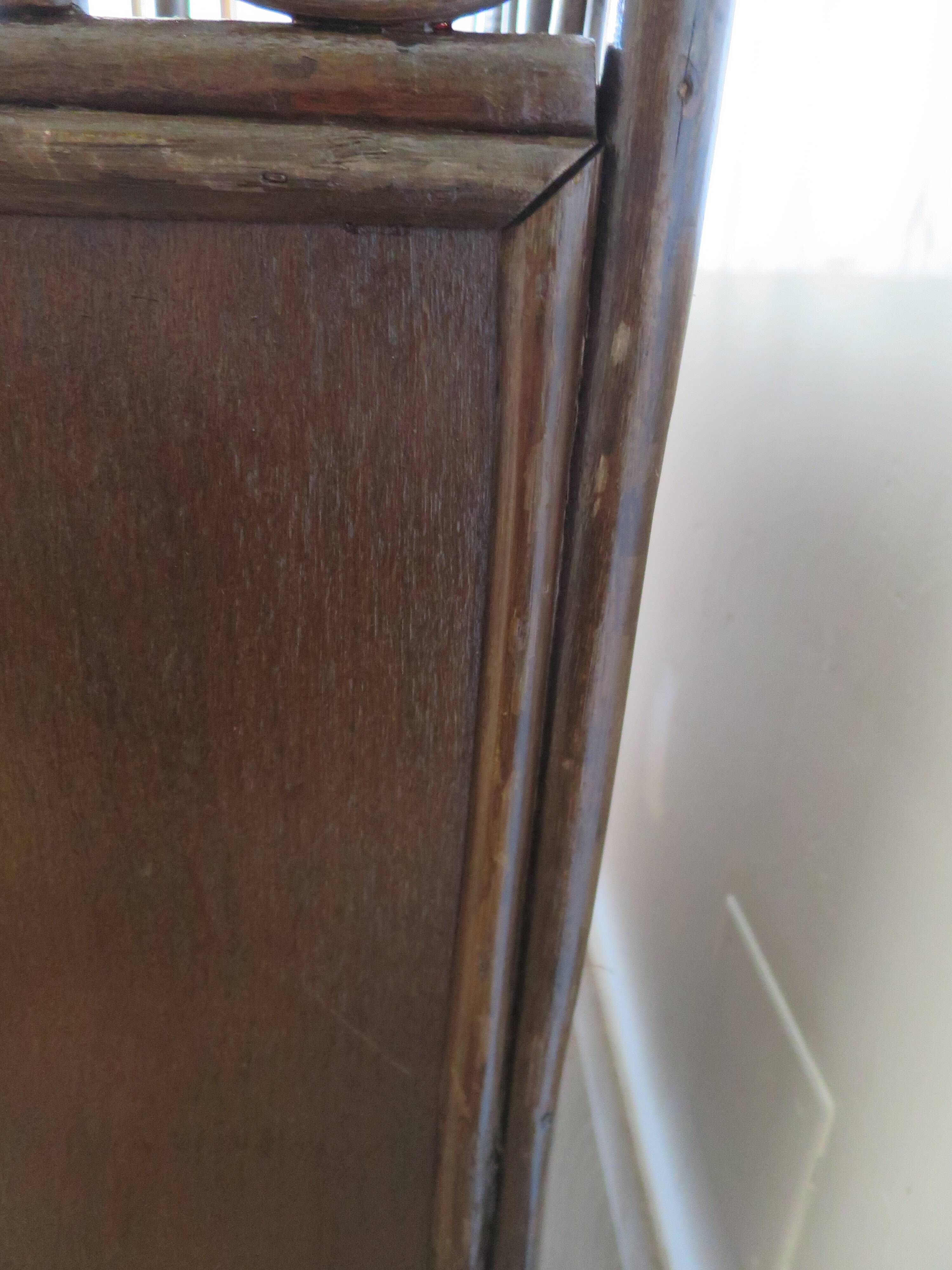 Retro-vintage-Low sideboard-library - cane-wood-rattan-1960s