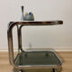 Chrome/glass smoke design Space Age dessert table