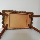 Stool with studs and fringes