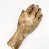 Large sculpture hand / empty pocket plaster 1960 jean Jacques Goma Vibreville