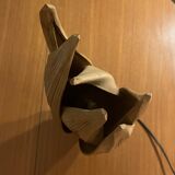 Banana leaf wooden table lamp