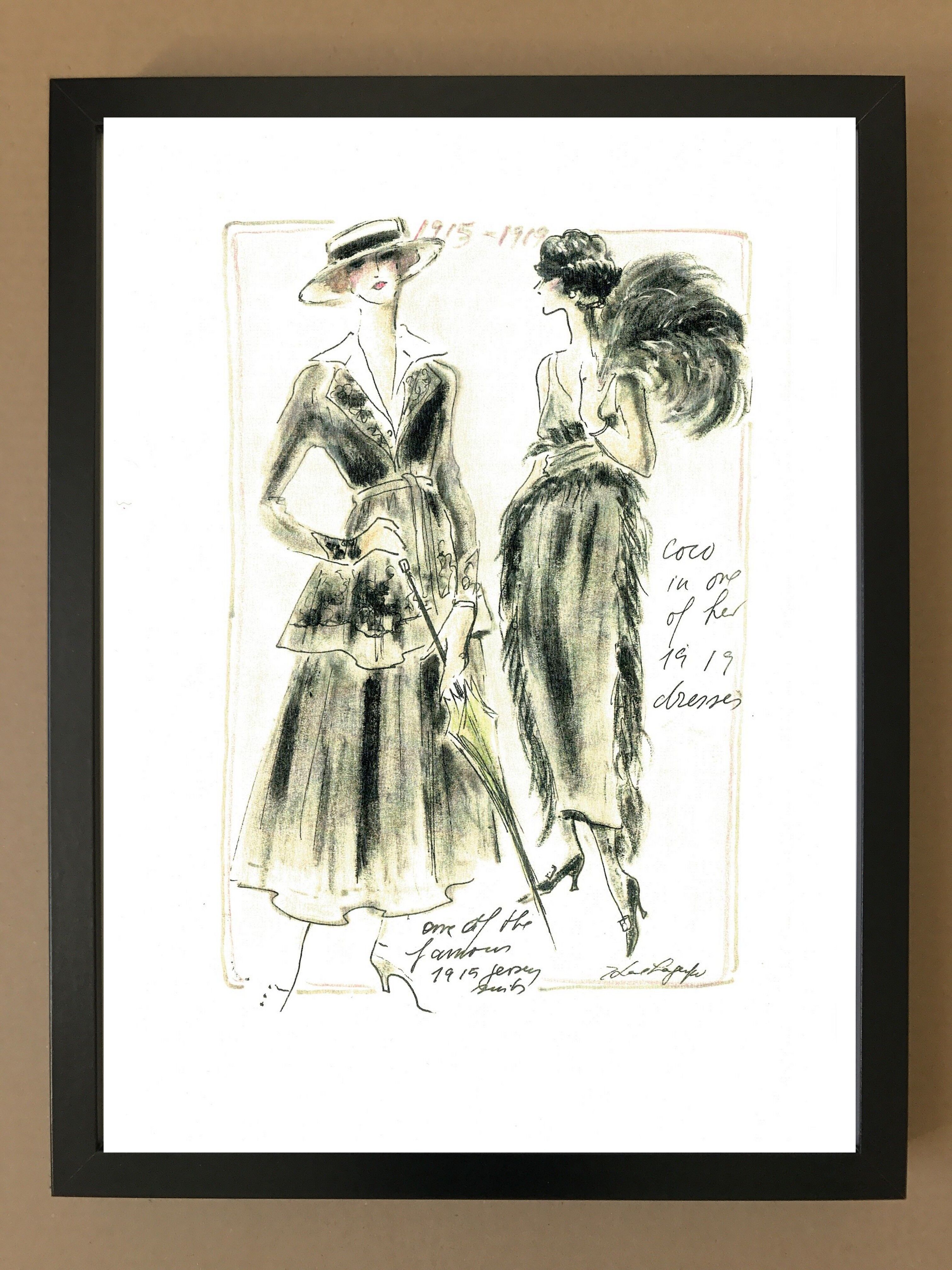 Drawing by Karl Lagerfeld for Chanel