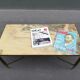 Brass and marble 1960s coffee table