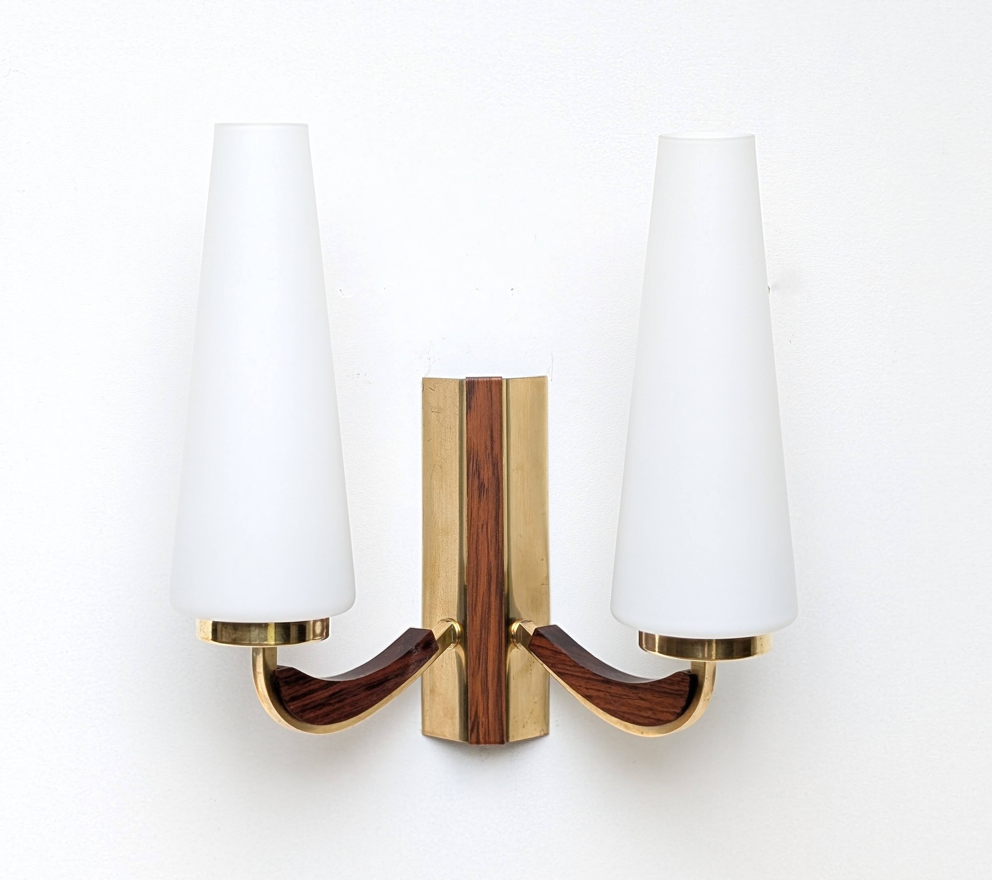 Brass wall light