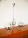 Chandelier Gaetano Sciolari, 3 lights, in chrome and smoked glass, 1970.