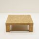 Square oak mosaic coffee table from Rolf Middelboe & Gorm Lindum for Tranekaer, Denmark 70s.