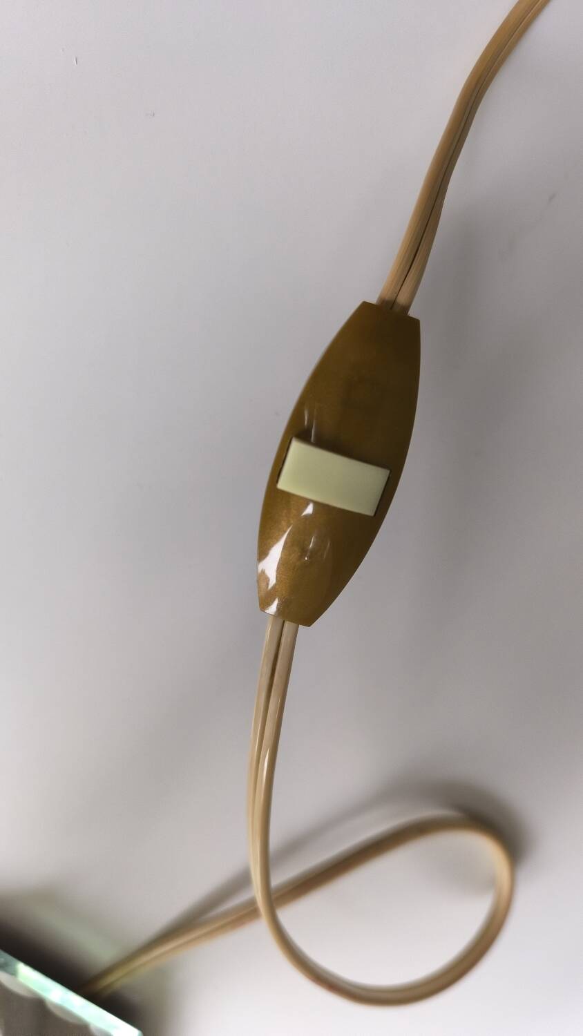 Table lamp in chiseled glass and beveled mirror 1950