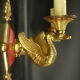 Pair of Empire style swan sconces Petitot