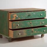 Grande commode ancienne à patine verte (c.1940) #62