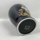 Black ceramic vase herons Made In Italy 20cm