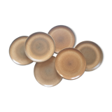 Set of 6 vintage sandstone plates