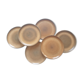 Set of 6 vintage sandstone plates