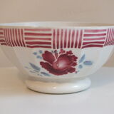 Vintage faceted bowl decorated with roses