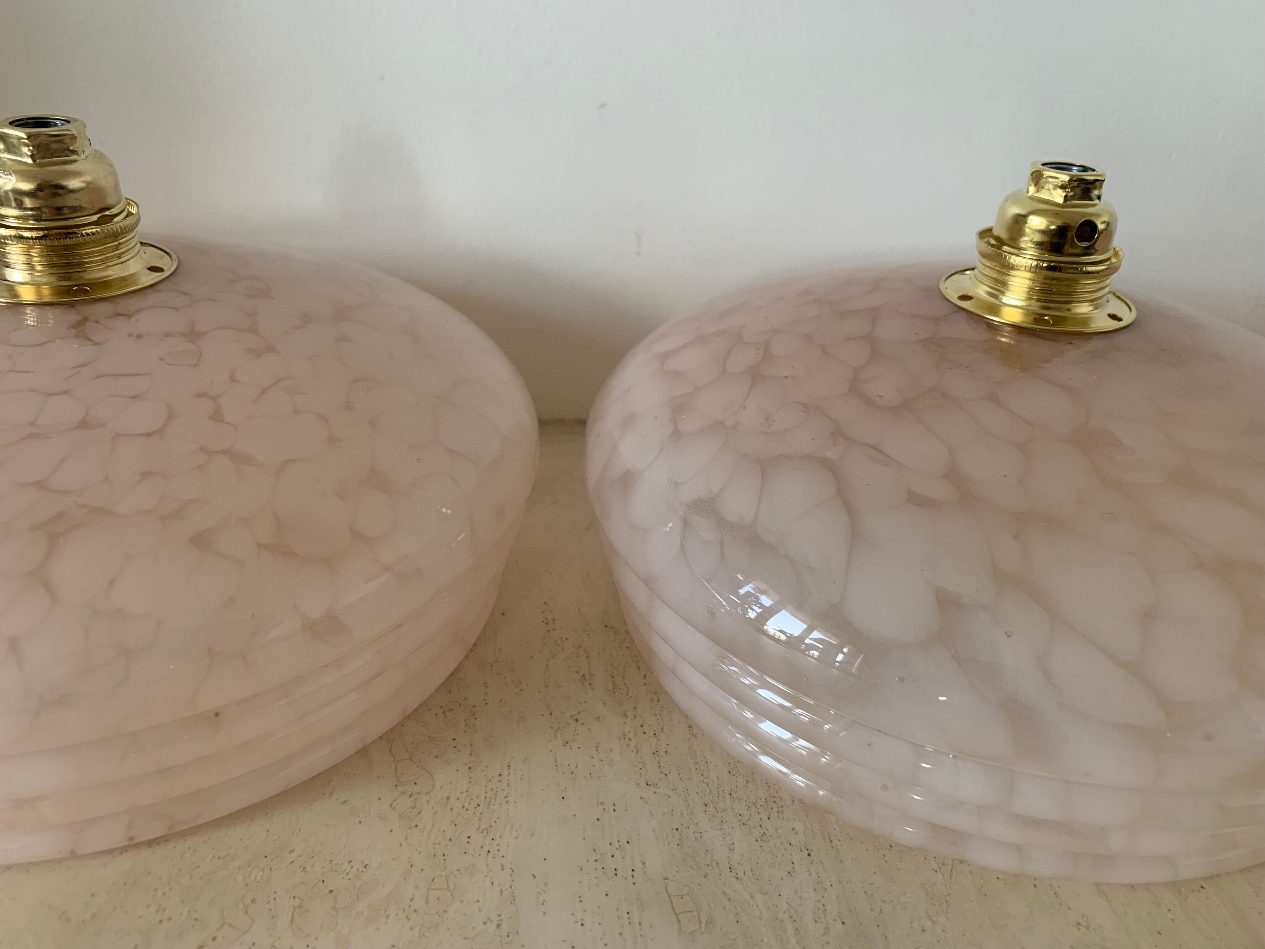 Pink Clichy glass pendant lamp