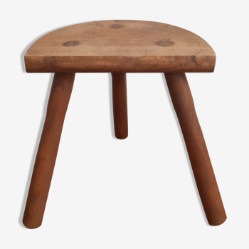 Tabouret tripode en bois clair