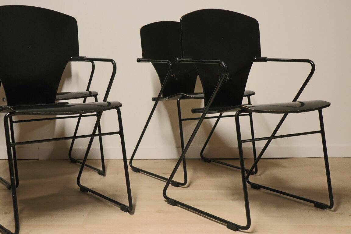 Série de 6 chaises EGOA 300 par Josep Mora - 1980