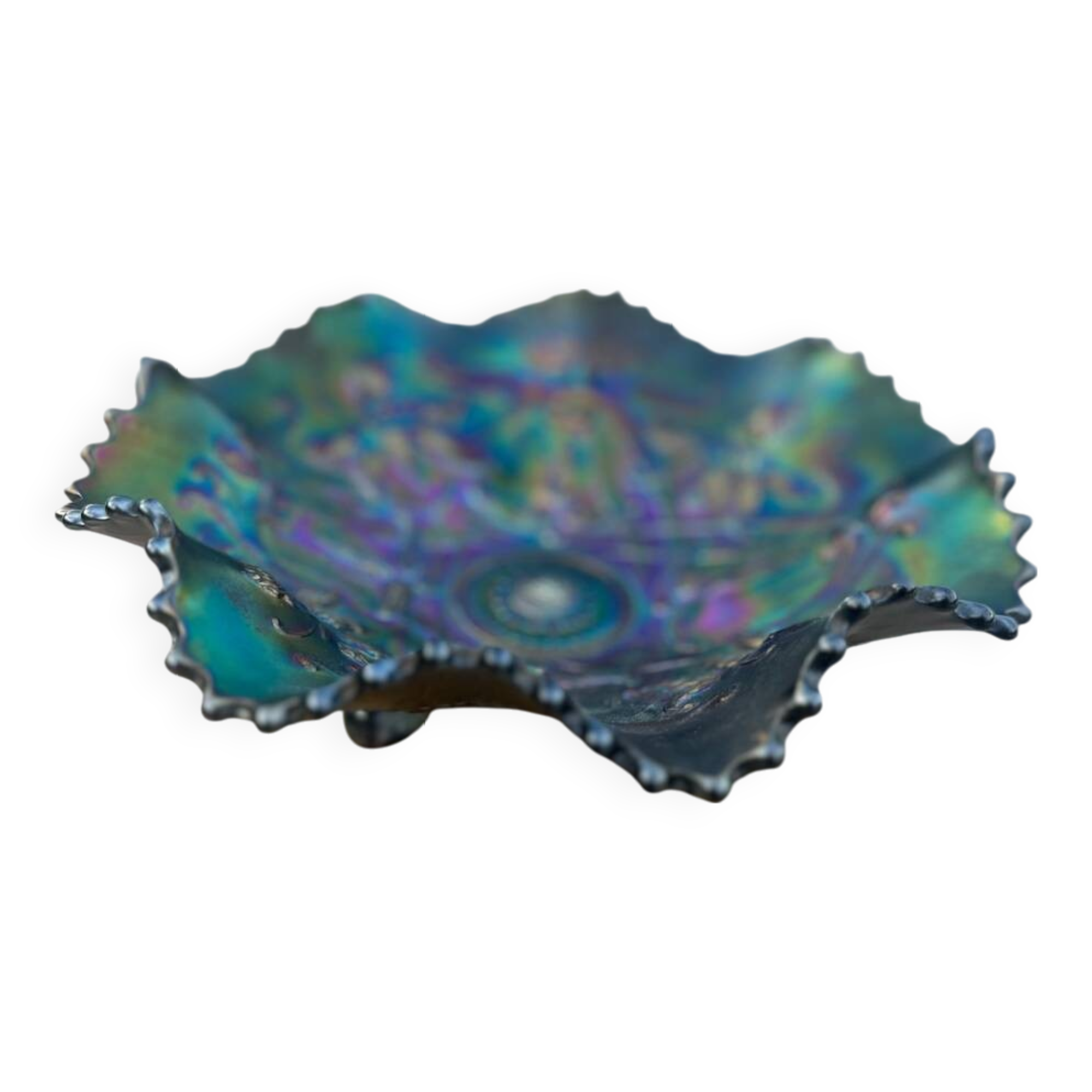 Glass Bowl or Pocket Filler Carnival by Northwood Period 20th century