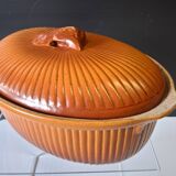 Very nice pheasant terrine dish / casserole with majolica lid.