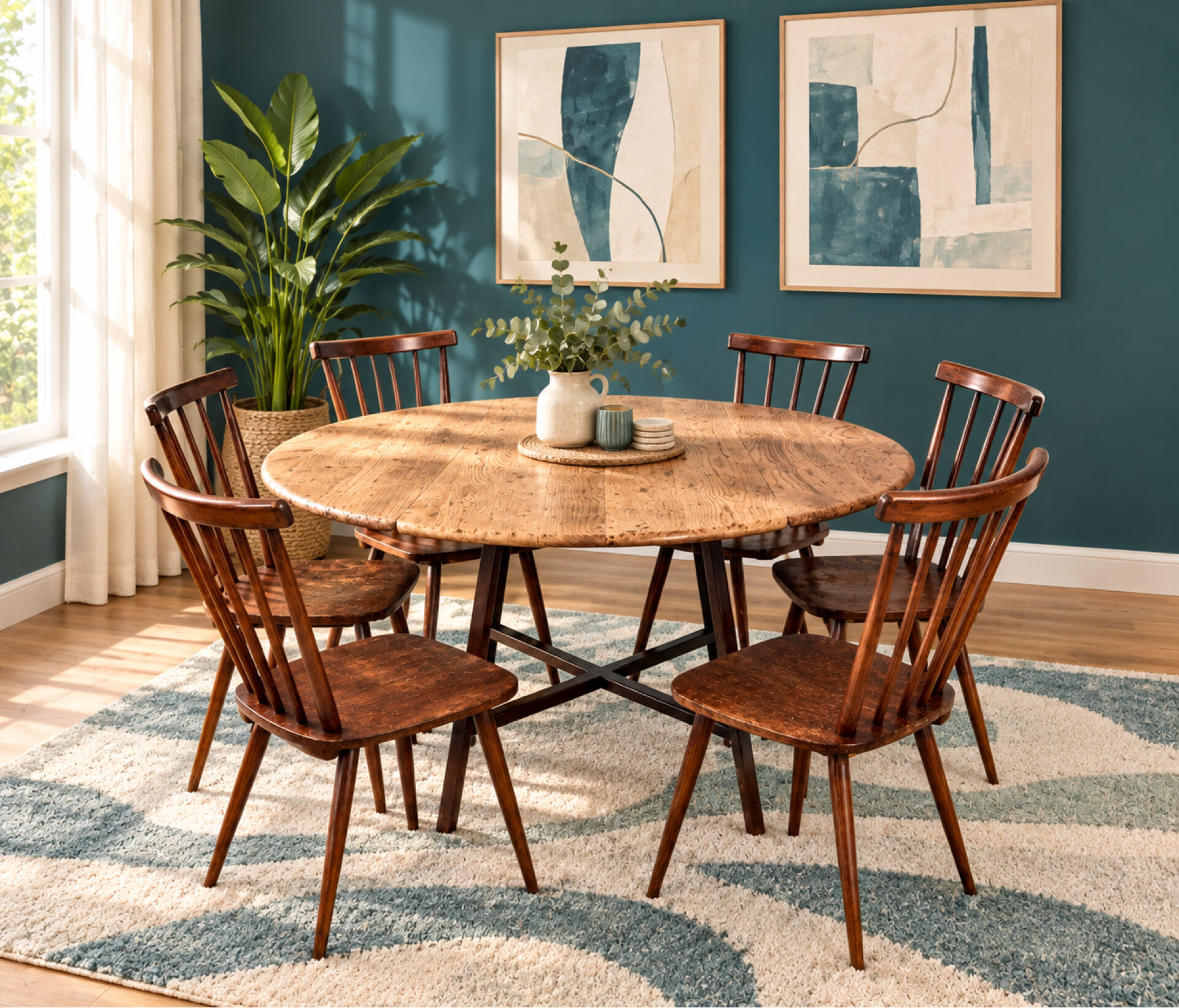Set of 6 Fanett bistro chairs from the 1960s.