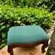 Louis XV style footrest in green velvet