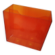 Vinyl magazine holder in orange plexiglass