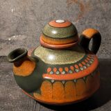 Ceramic teapot kmk manuell west-germany 70s, lima décor