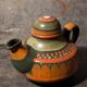 Ceramic teapot kmk manuell west-germany 70s, lima décor