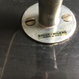 Applique en métal laqué noir, Stilux, 1970