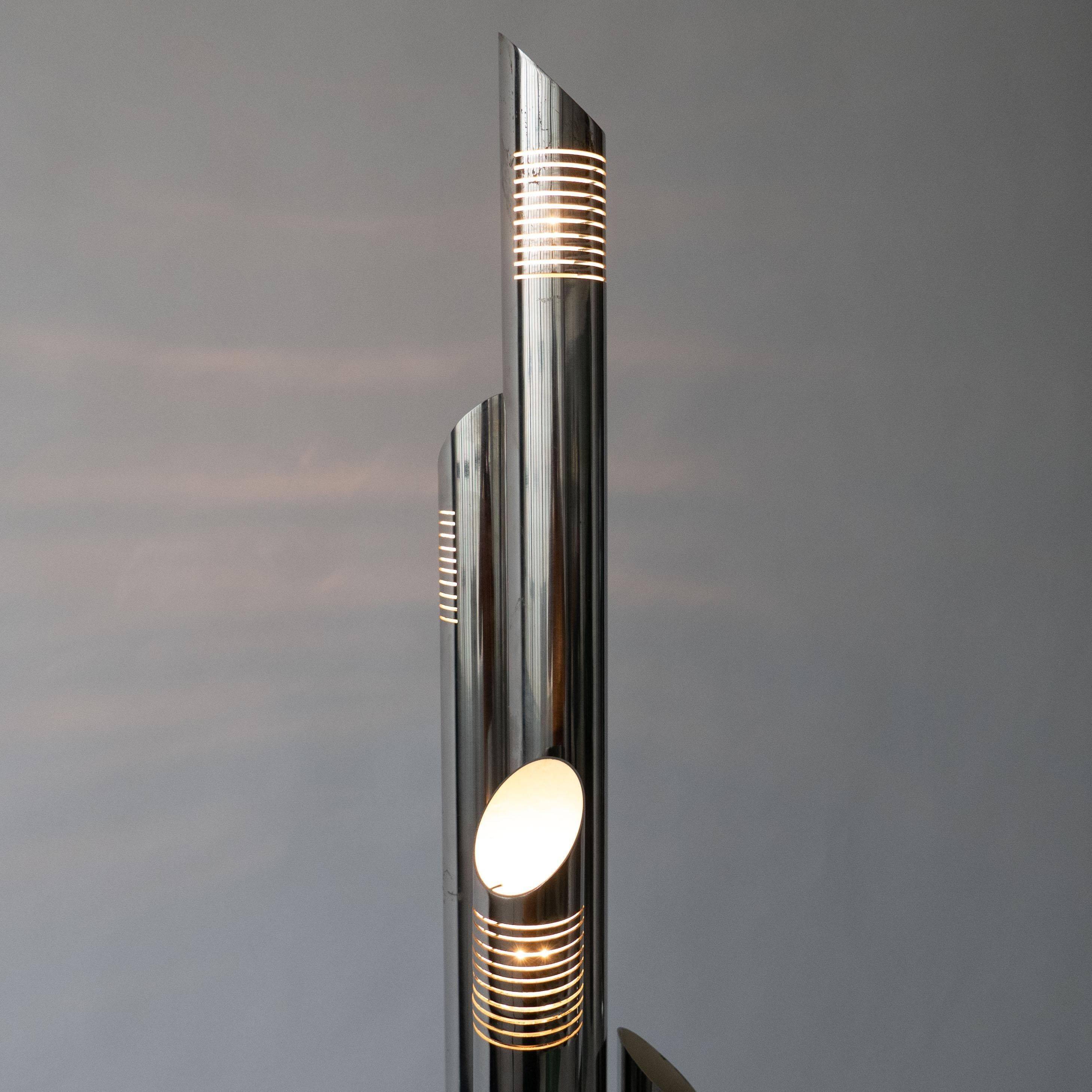 Lampadaire chromé par Goffredo Reggiani