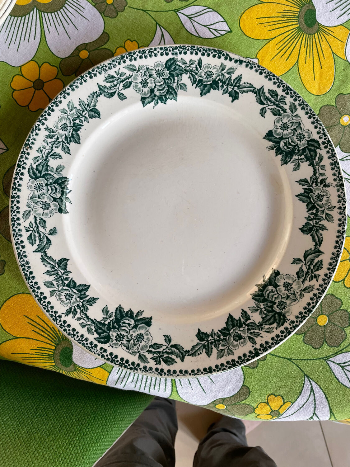 Serving dish in Iron Earth. Debray model institution Guadeloupe