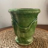Small Anduze vase in glazed terracotta.